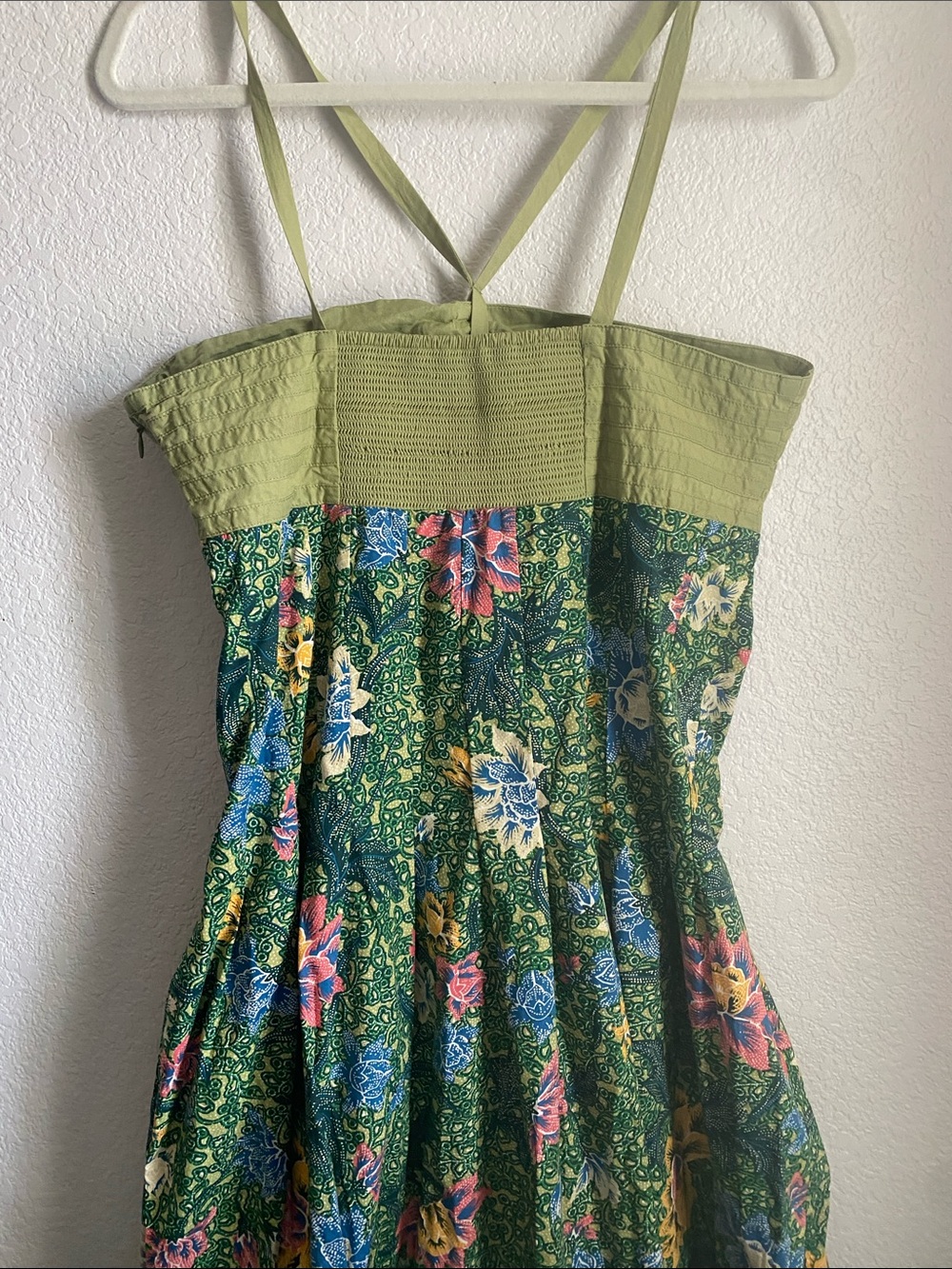 Anthropologie - Zosime Green Floral Halter Maxi Dress - Picture 3 of 6
